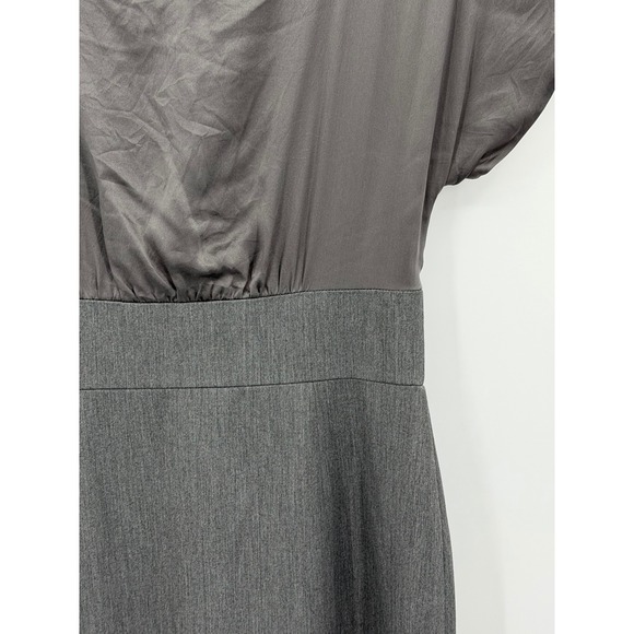 Tahari Arthur Levine Dress Women 4 Gray 100% Silk Top Sheath Workwear Business - Picture 2 of 9